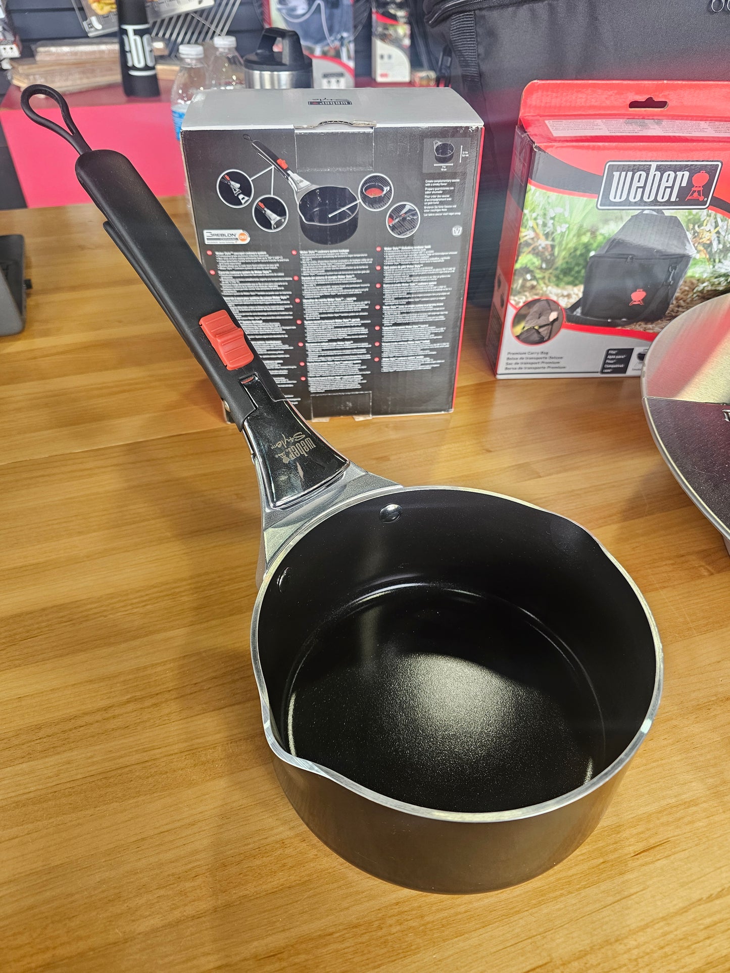Cacerola con mango desmontable para asador weber